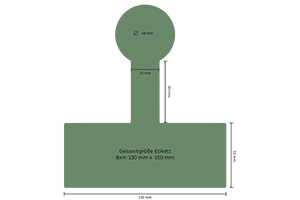 Honigetikett Wald Nr.06 B 500g Größe Etikett