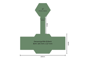 Honigetikett modern Nr.06 A 250g Größe Etikett