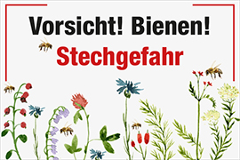 AMAZON - Vorsicht! Bienen! Stechgefahr Floral 03