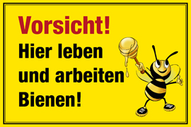 AMAZON - Vorsicht! Hier leben und arbeiten Bienen! mit Biene